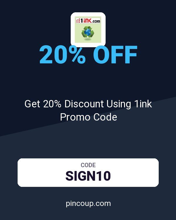 1ink.com coupon: Get 20% Discount Using 1ink Promo Code