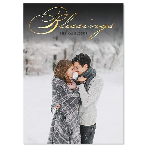 Blessings Photo Christmas Cards - 40 at Current Catalog