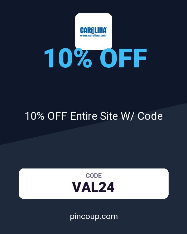 Carolina coupon: 10% OFF Entire Site W/ Code