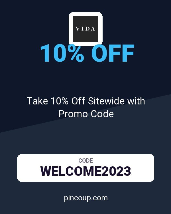 VIDA coupon: Take 10% Off Sitewide with Promo Code