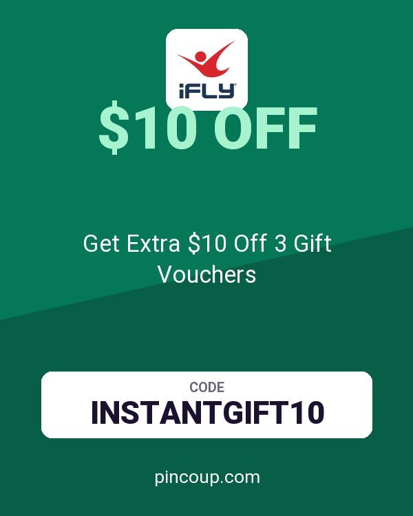 iFLY Indoor Skydiving coupon: Get Extra $10 Off 3 Gift Vouchers