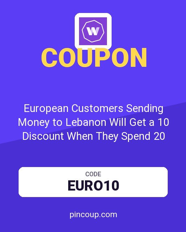 WorldRemit coupon: European Customers Sending Money to Lebanon Will Get a 10 Discount When They Spend 20