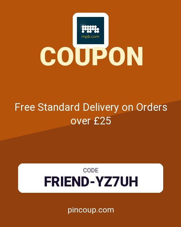 MPB.com coupon: Free Standard Delivery on Orders over £25