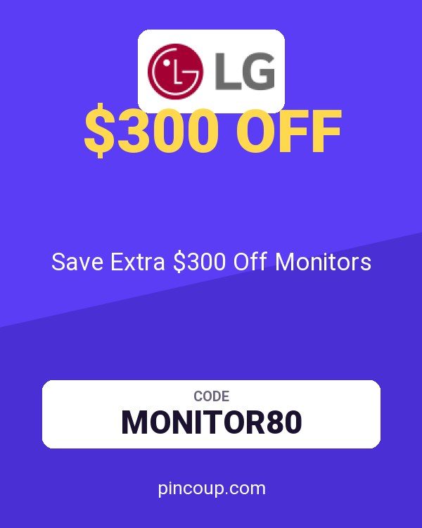 LG coupon: Save Extra $300 Off Monitors