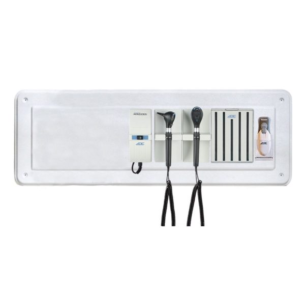 ADC Adstation 5610 3.5V Wall Otoscope/Ophthalmoscope Diagnostic Set with Wallboard for ADView 2 - Xenon Oto|LED Ophth|Dispenser|Thermometer at MFI Medical