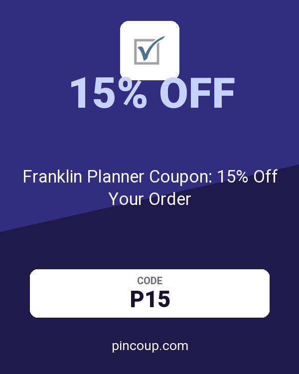 Franklin Planner Coupon: 15% Off Your Order
