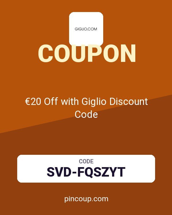 Giglio.com coupon: €20 Off with Giglio Discount Code