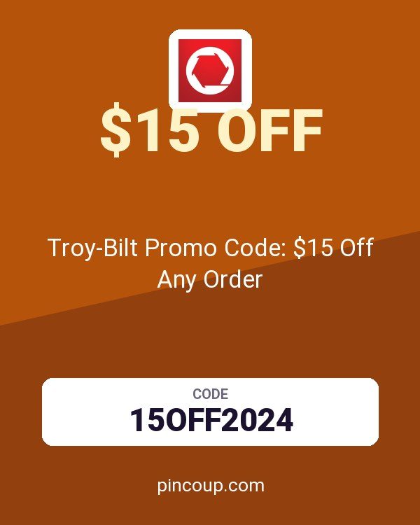 Troy-Bilt Promo Code: $15 Off Any Order