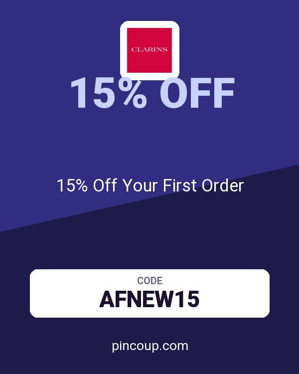 Clarins coupon: 15% Off Your First Order