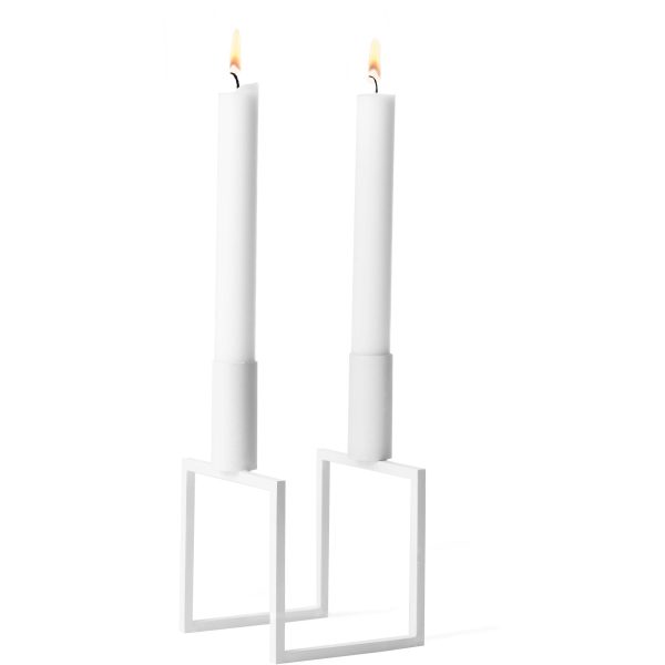 Overstock - Kubus Line Candle Holder - White at Shop Horne