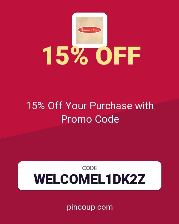 Melissa and Doug coupon: 15% Off Your Purchase with Promo Code
