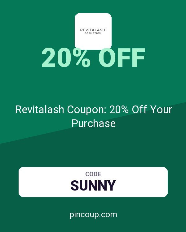 RevitaLash Cosmetics: Revitalash Coupon: 20% Off Your Purchase