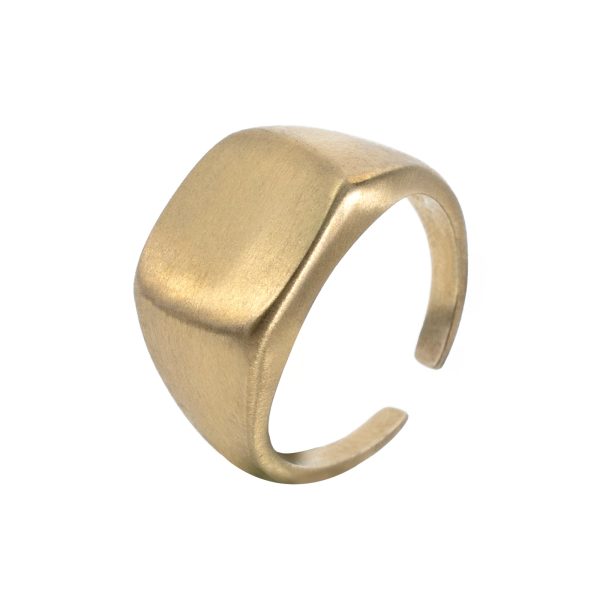 Brass Square Signet Rings (3pcs) at xTool