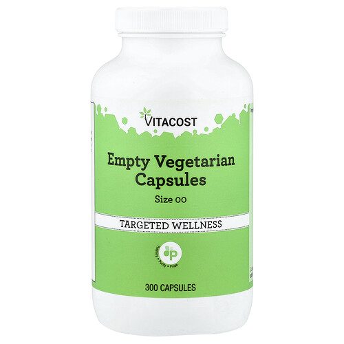 Vitacost, Empty Vegetarian Capsules, Size 00, 300 Capsules at iHerb