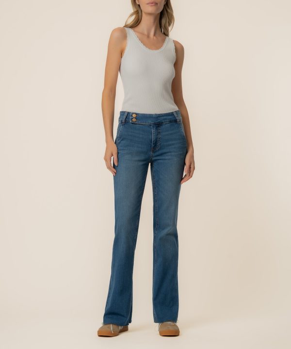 Kelly High Rise Flare in Honest Wash at Kut from the Kloth