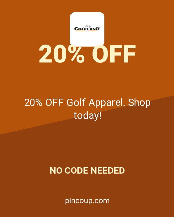CARLSGOLFLAND.COM coupon: 20% OFF Golf Apparel. Shop today!