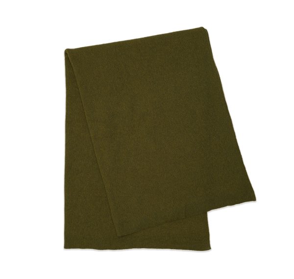 Open Box - Simple Knit Oversized Throw - Olive at Shop Horne