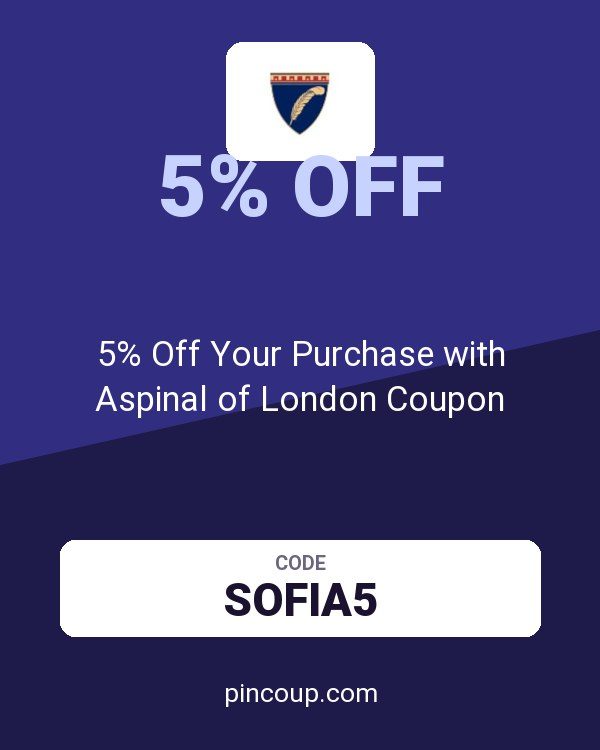 5% Off Your Purchase with Aspinal of London Coupon