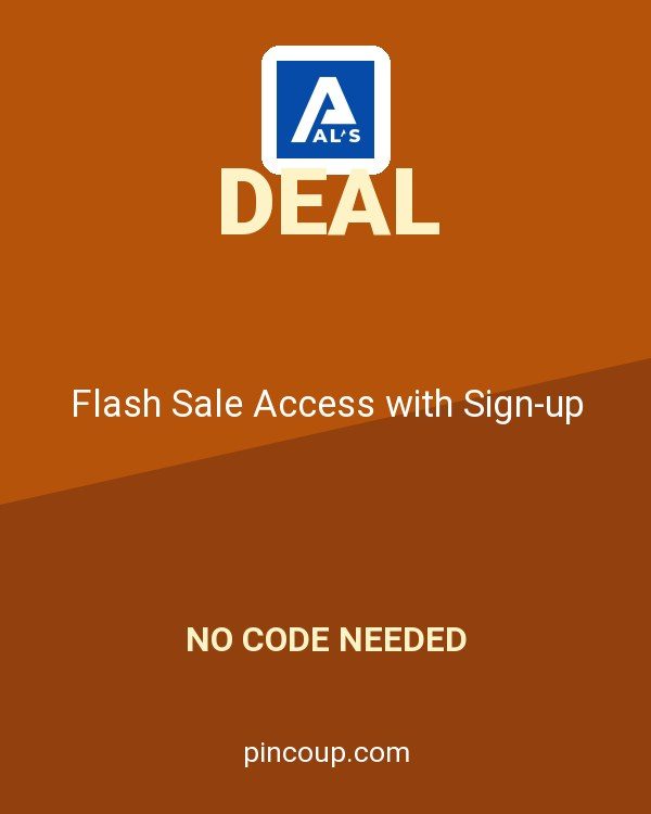 Als.com coupon: Flash Sale Access with Sign-up
