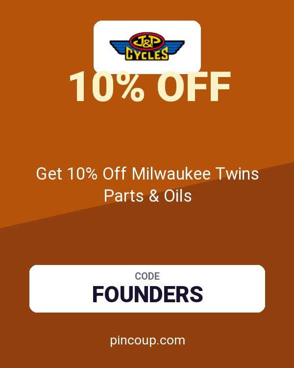 J&P Cycles coupon: Get 10% Off Milwaukee Twins Parts & Oils