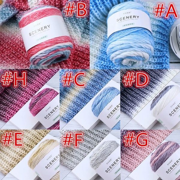 100g Hand Knitting Cake Yarn Gradient Ombre Colorful Crochet Woven DIY Thread WAN at Wish US & CA