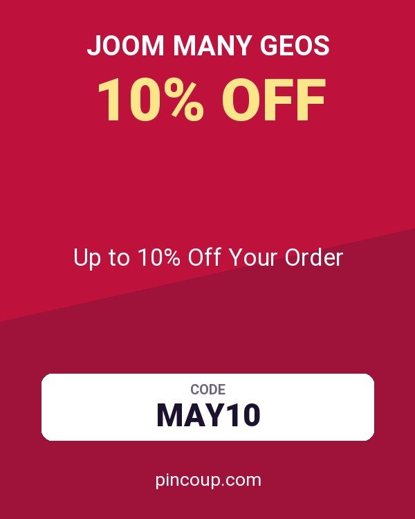 Joom Many GEOs coupon: Up to 10% Off Your Order