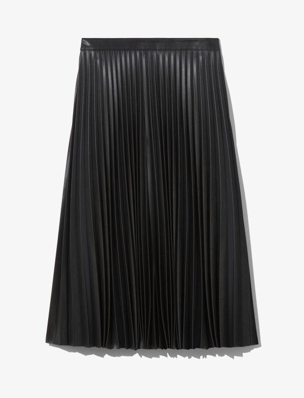 Daphne Pleated Skirt in Faux Leather at Proenza Schouler LLC
