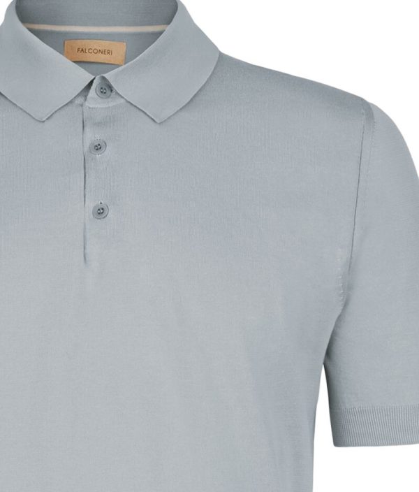 Falconeri Cotton polo shirt Man Aquamarine Size 56