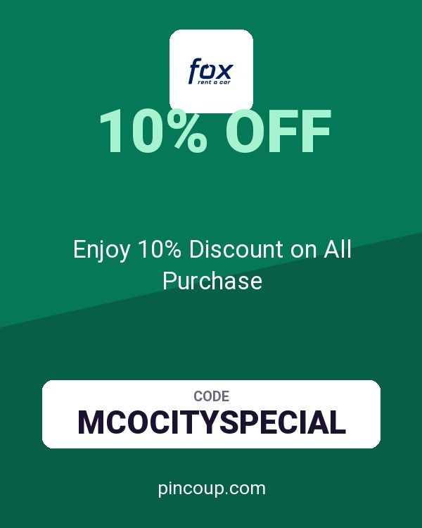 Fox Rent a Car coupon: Enjoy 10% Discount on All Purchase