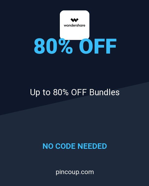 Wondershare Software coupon: Up to 80% OFF Bundles