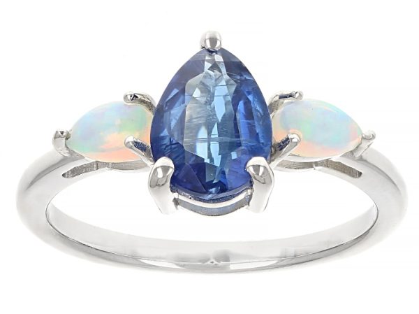 Pre-Owned Blue Kyanite Rhodium Over Sterling Silver Ring 1.49ctw at JTV Jewelry