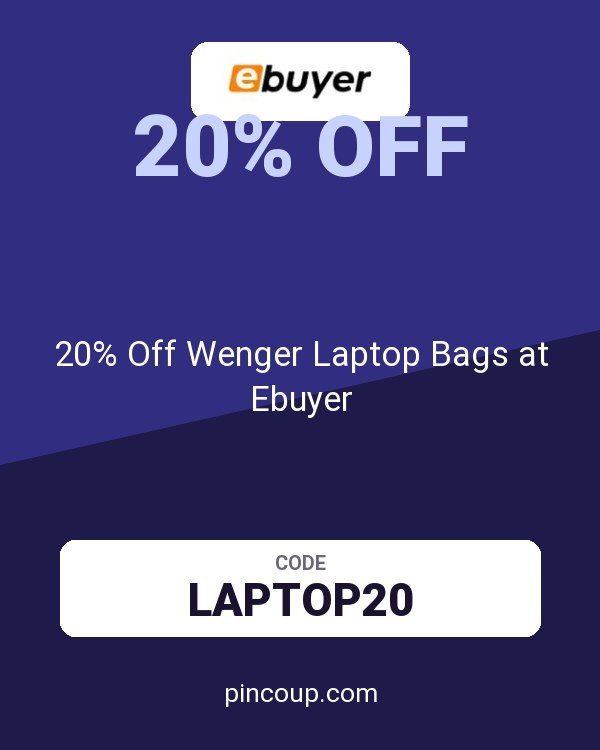 Ebuyer (UK) Limited coupon: 20% Off Wenger Laptop Bags at Ebuyer