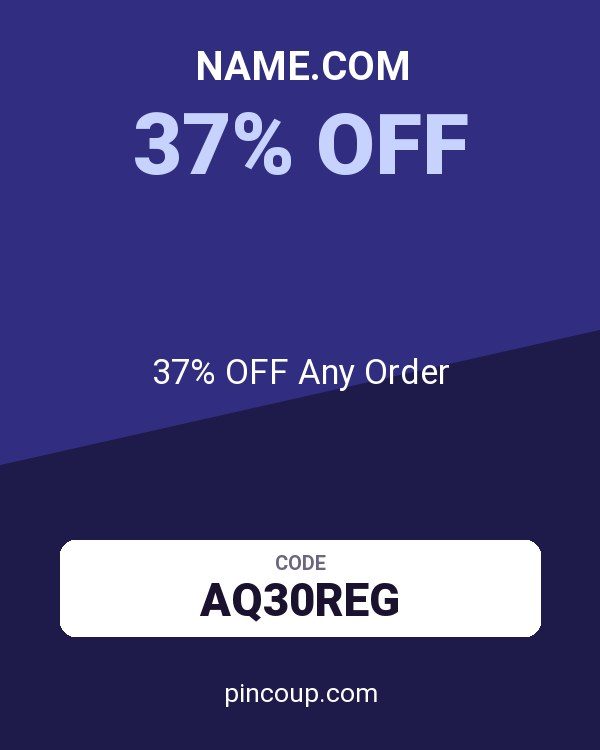 Name.com coupon: 37% OFF Any Order