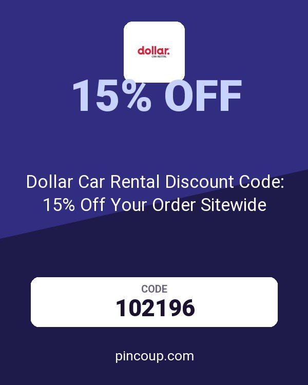 Dollar Rent-a-Car, Inc. coupon: Dollar Car Rental Discount Code: 15% Off Your Order Sitewide