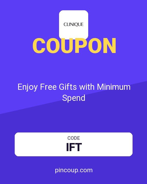 Clinique coupon: Enjoy Free Gifts with Minimum Spend