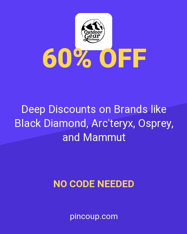Outdoor Gear Exchange coupon: Deep Discounts on Brands like Black Diamond, Arc'teryx, Osprey, and Mammut
