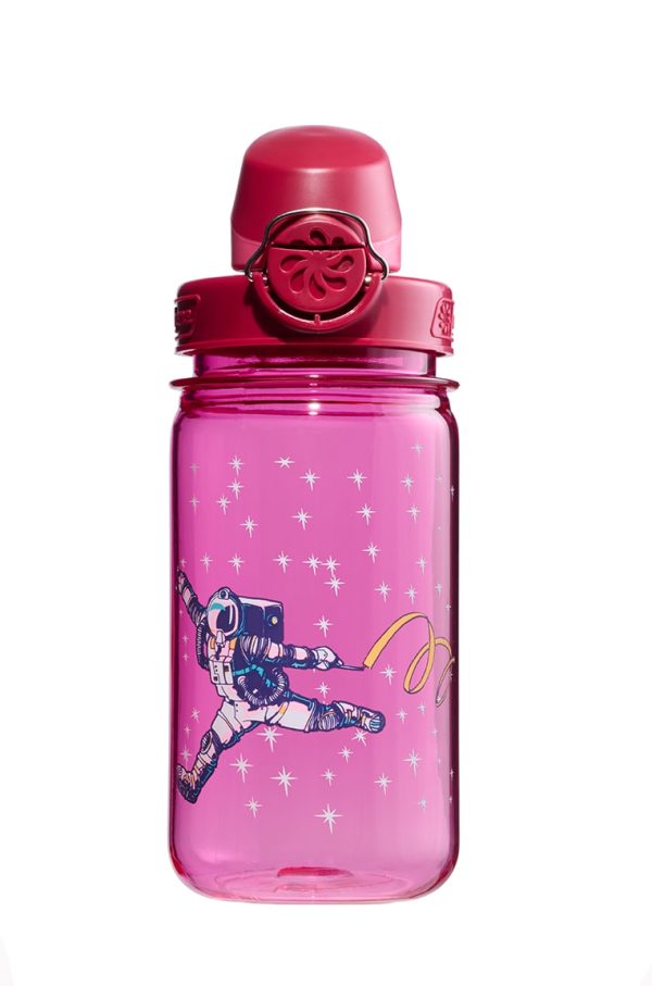12oz On-The-Fly Kids Lock-Top Bottle with Graphics (Graphic: Dancing Astronaut) at Nalgene