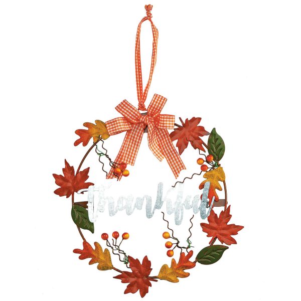 Metal Thankful Wreath by Holiday Peak™ at Miles Kimball