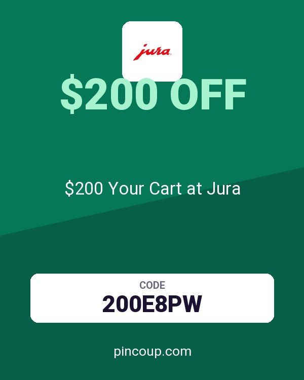 Jura Shop coupon: $200 Your Cart at Jura