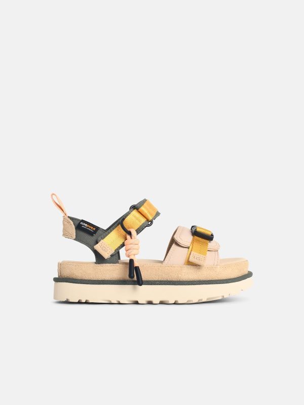 UGG 'Goldenstar Wilwood' Sandy Suede Sandals at VALICO