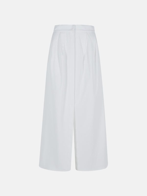 MAX MARA 'Alcade' White Cotton Skirt at VALICO