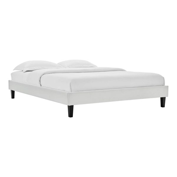 Modway - Reign Performance Velvet Twin Platform Bed Frame - Gray at Best Buy