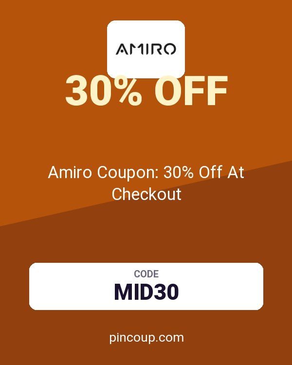 Amiro Coupon: 30% Off At Checkout