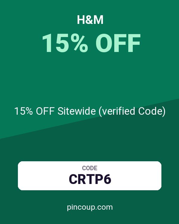 H&M coupon: 15% OFF Sitewide (verified Code)