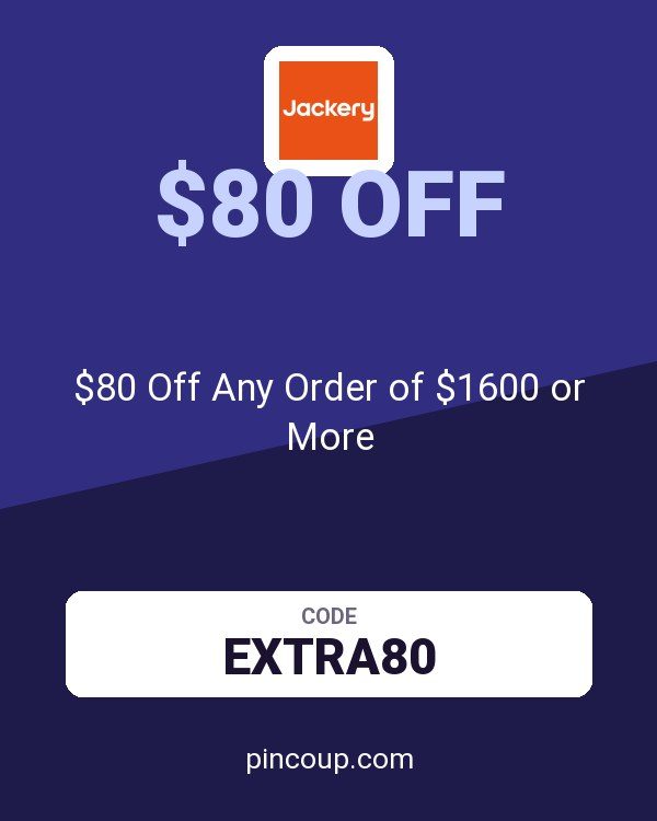 Jackery coupon: $80 Off Any Order of $1600 or More