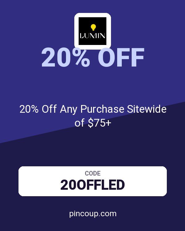 Lumin coupon: 20% Off Any Purchase Sitewide of $75+