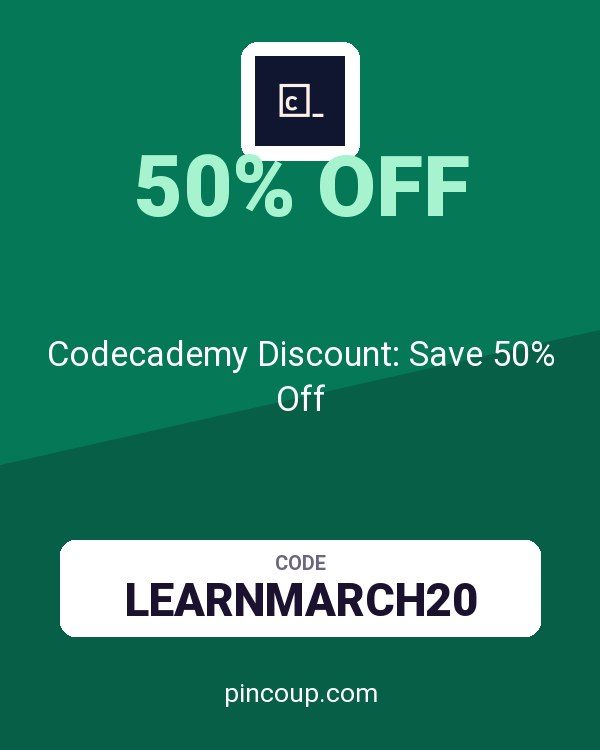 Codecademy Discount: Save 50% Off