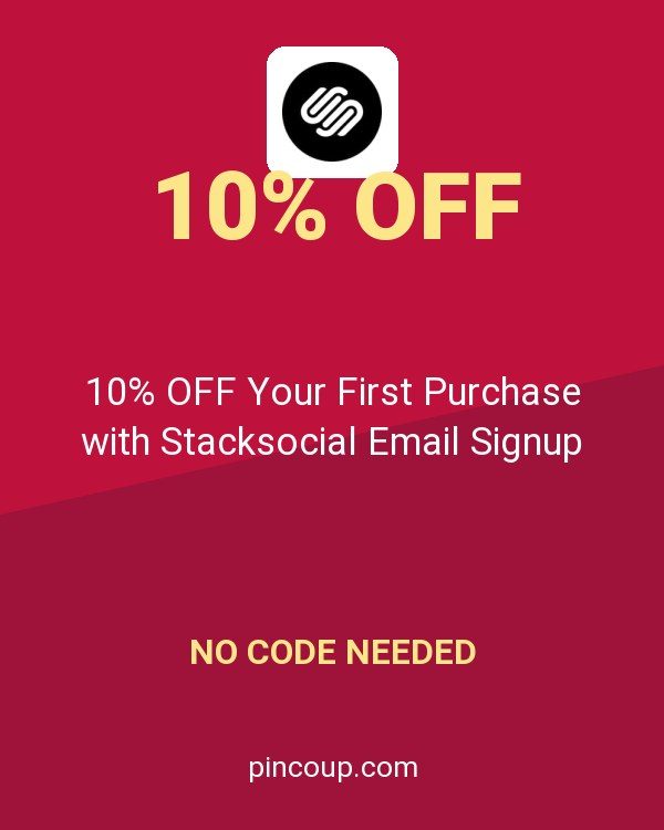 Squarespace coupon: 10% OFF Your First Purchase with Stacksocial Email Signup