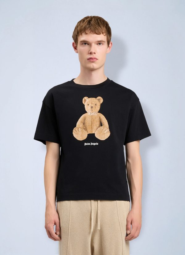 Palm Angels Bear T-shirt - Man T-shirts Black S at LN-CC