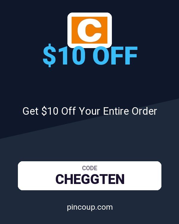 Chegg coupon: Get $10 Off Your Entire Order